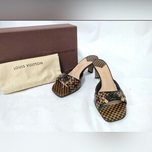 Louis Vuitton Damier heel Sandals 6.5 women’s